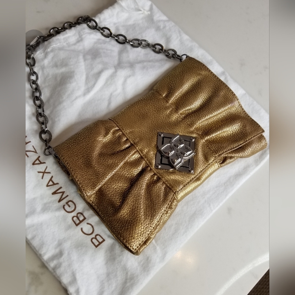 BCBGMAXAZRIA Gold Clutch Bag